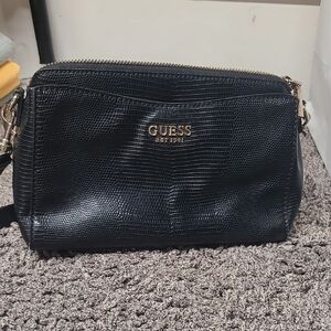 Guess Black Embossed Crossbody Bag